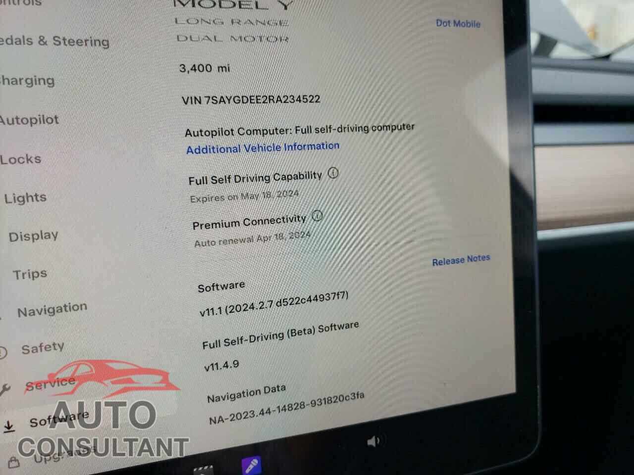 TESLA MODEL Y 2024 - 7SAYGDEE2RA234522