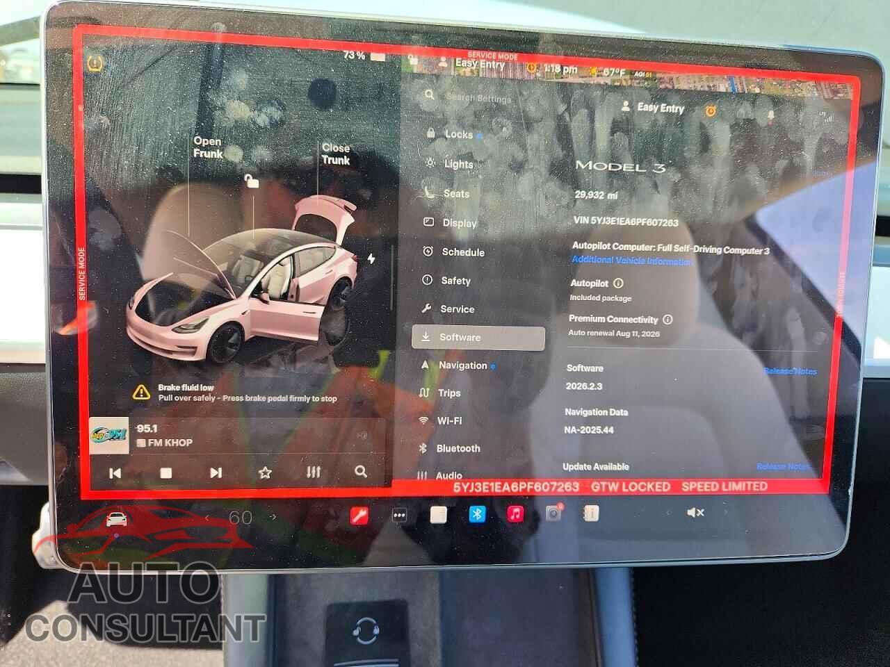 TESLA MODEL 3 2023 - 5YJ3E1EA6PF607263