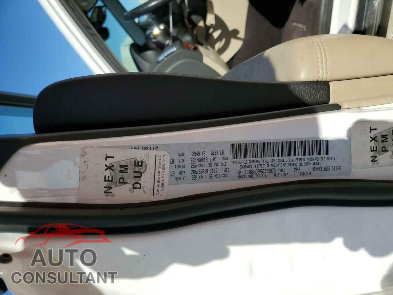 DODGE DURANGO 2016 - 1C4RDHDG0GC373873