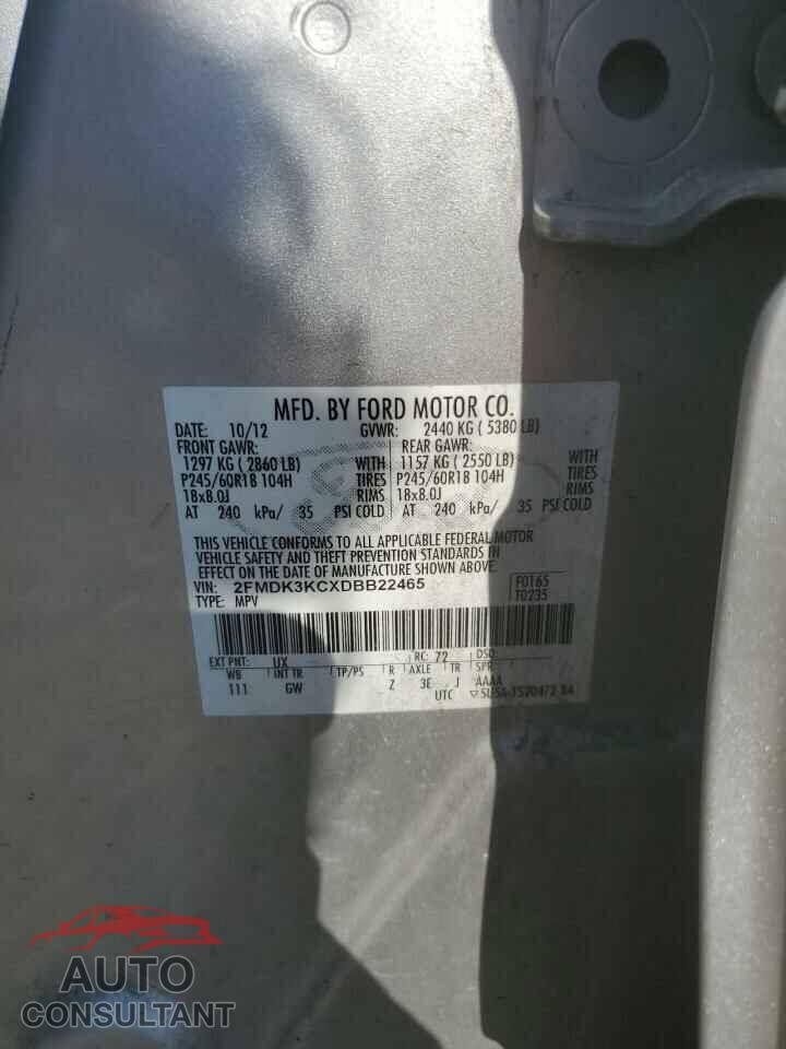 FORD EDGE 2013 - 2FMDK3KCXDBB22465
