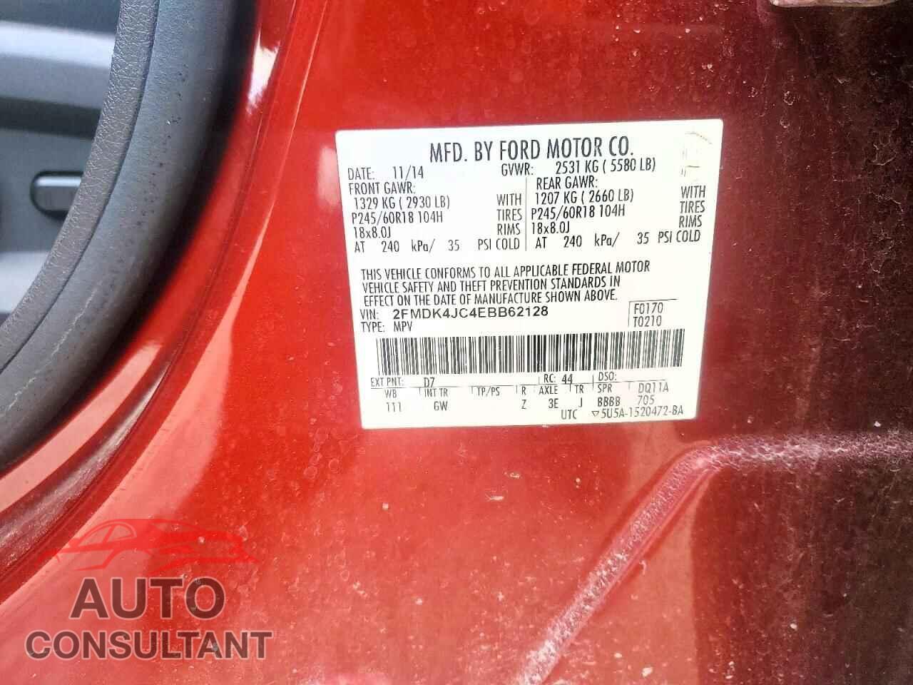 FORD EDGE 2014 - 2FMDK4JC4EBB62128