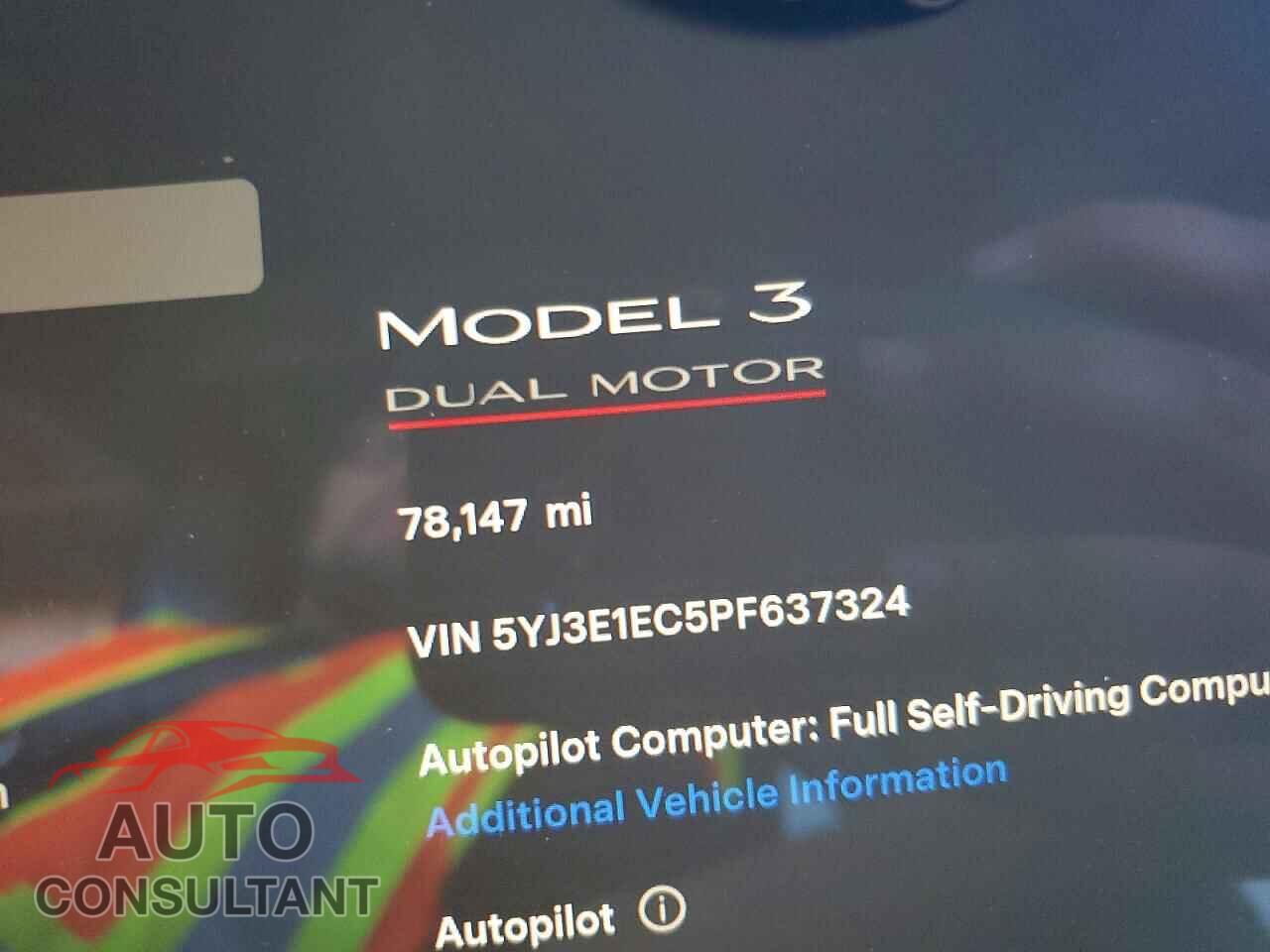 TESLA MODEL 3 2023 - 5YJ3E1EC5PF637324