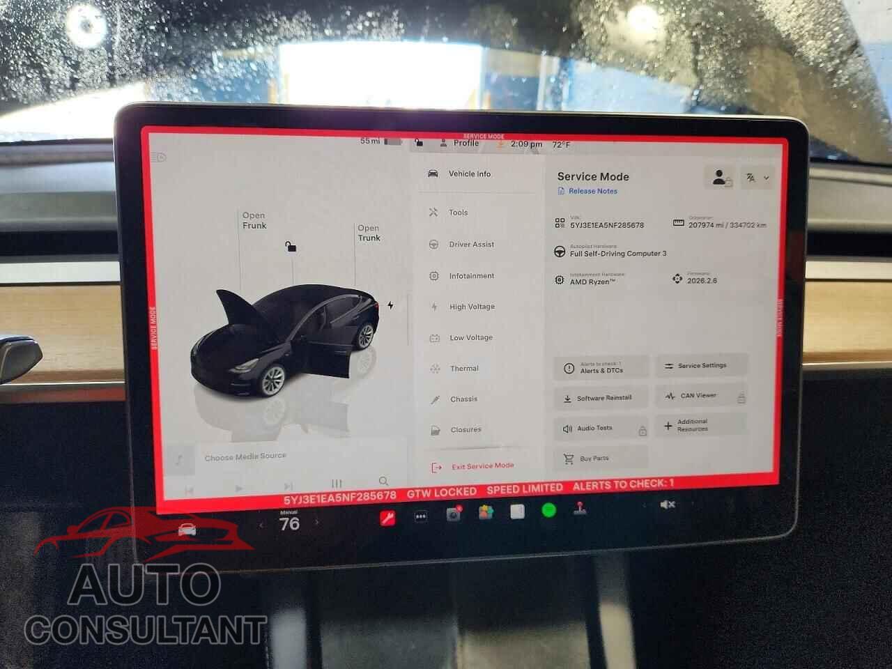 TESLA MODEL 3 2022 - 5YJ3E1EA5NF285678