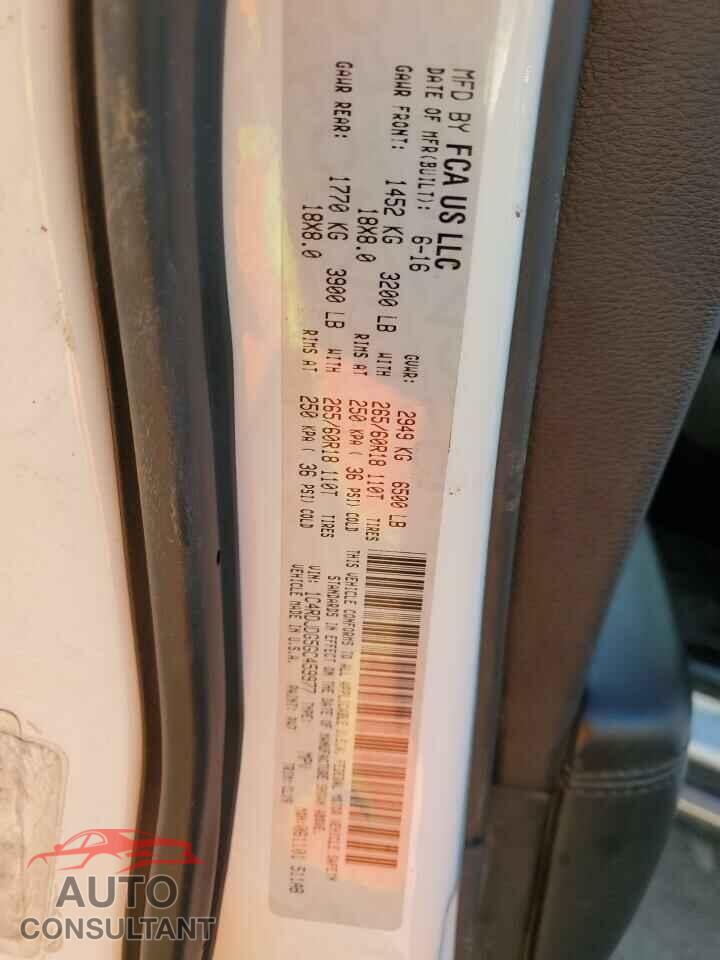 DODGE DURANGO 2016 - 1C4RDJDG5GC459977