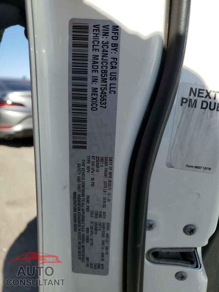 JEEP COMPASS 2021 - 3C4NJCCB5MT545637