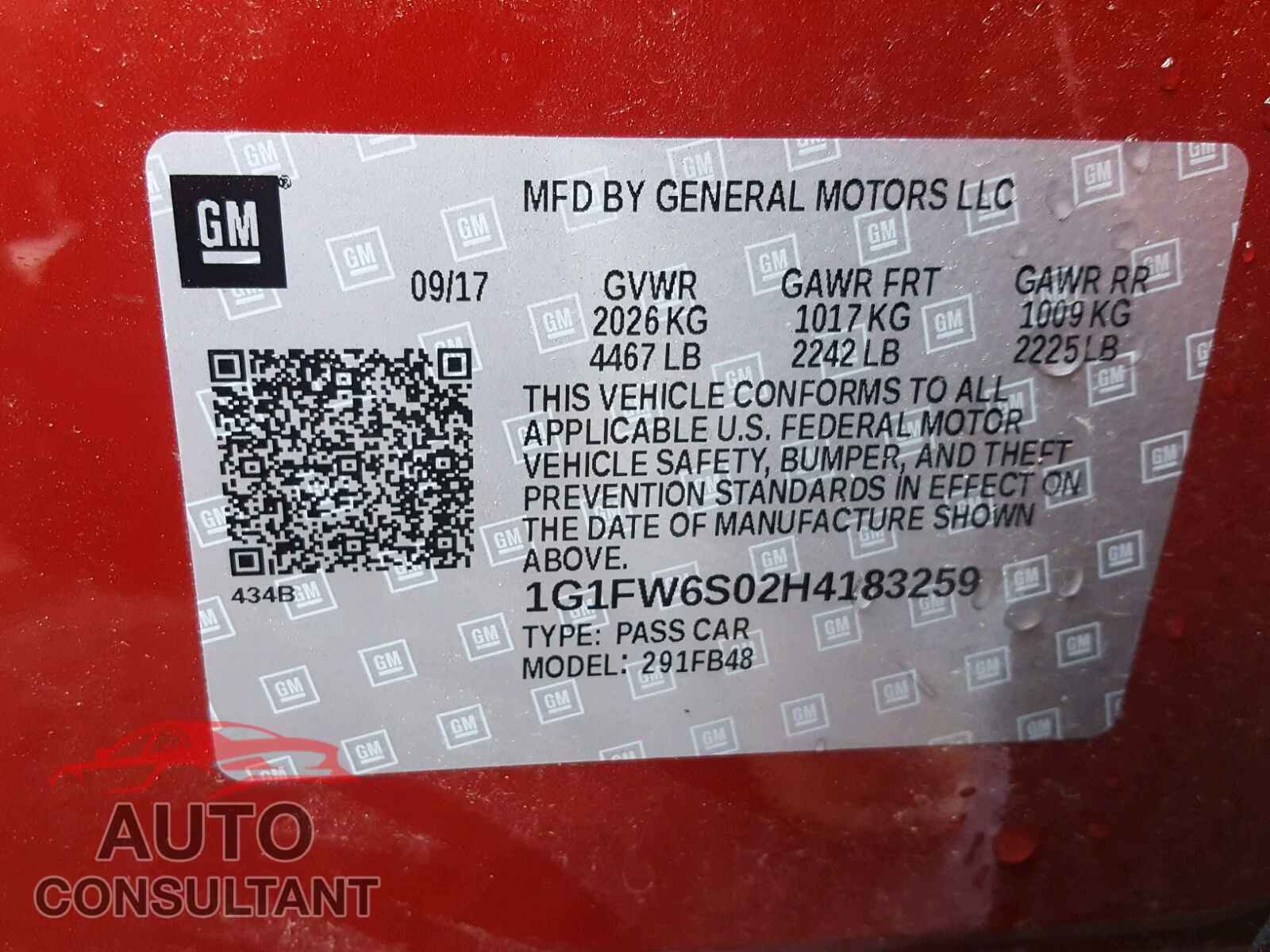 CHEVROLET BOLT 2017 - 1G1FW6S02H4183259