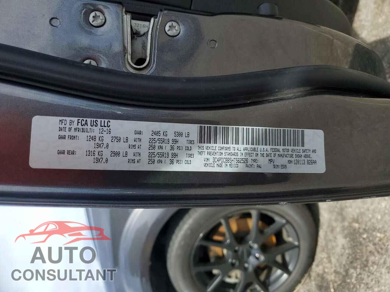 DODGE JOURNEY 2017 - 3C4PDCBB5HT562526