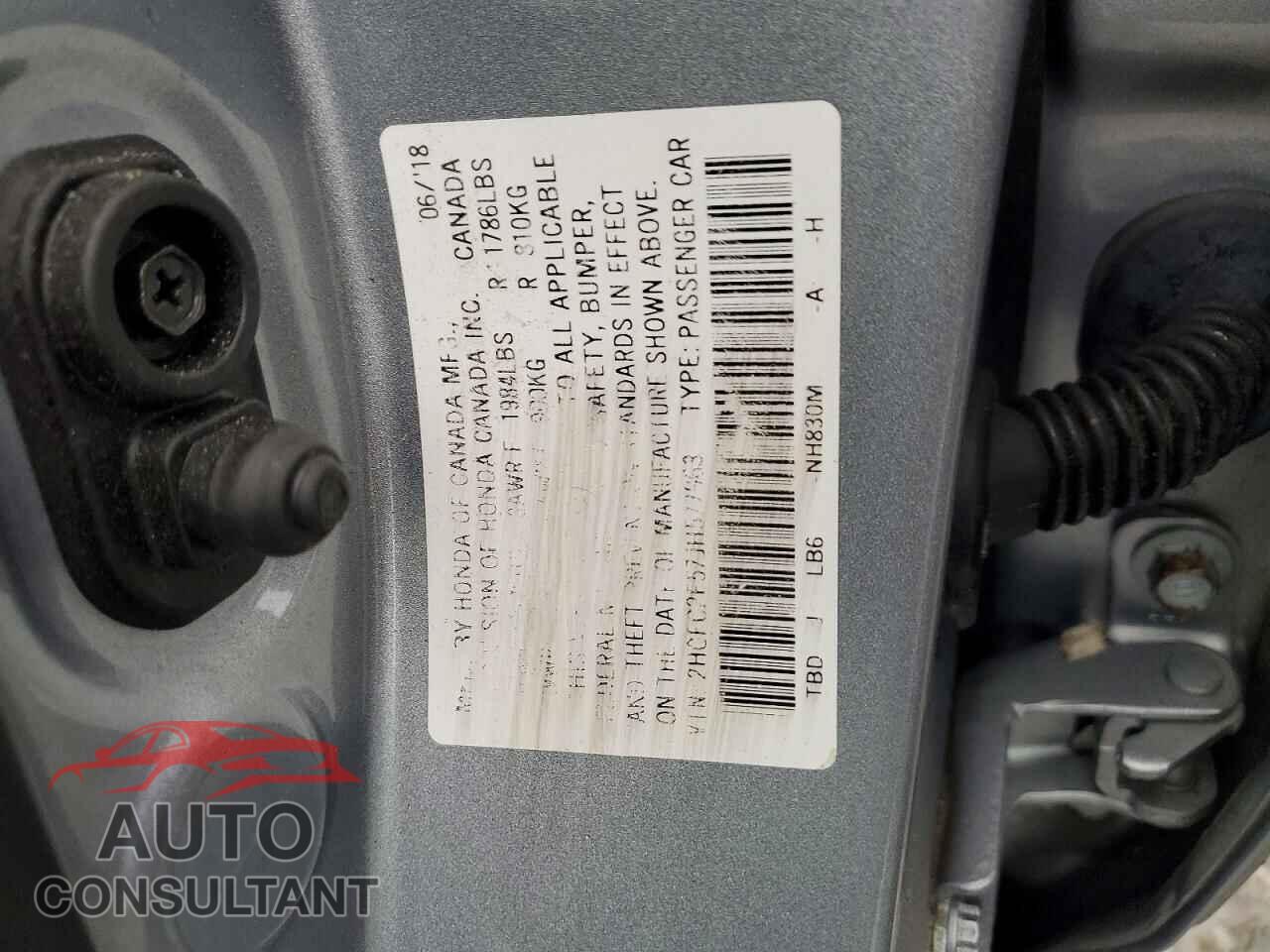 HONDA CIVIC 2018 - 2HGFC2F57JH577963