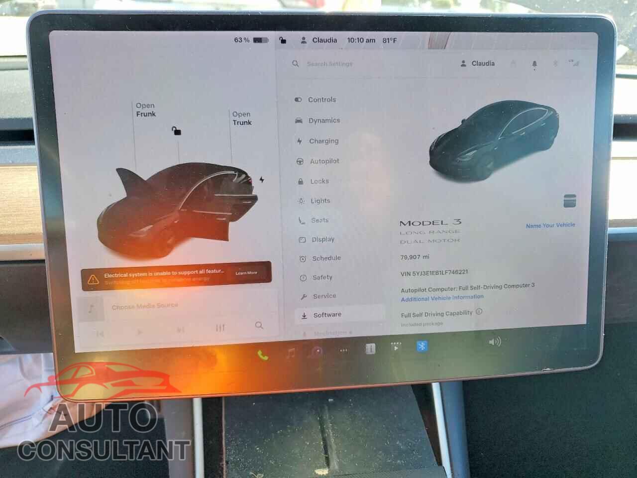 TESLA MODEL 3 2020 - 5YJ3E1EB1LF746221