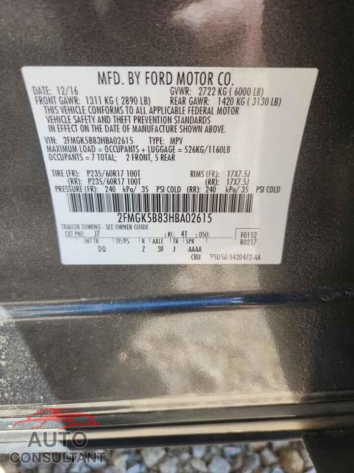 FORD FLEX 2017 - 2FMGK5B83HBA02615