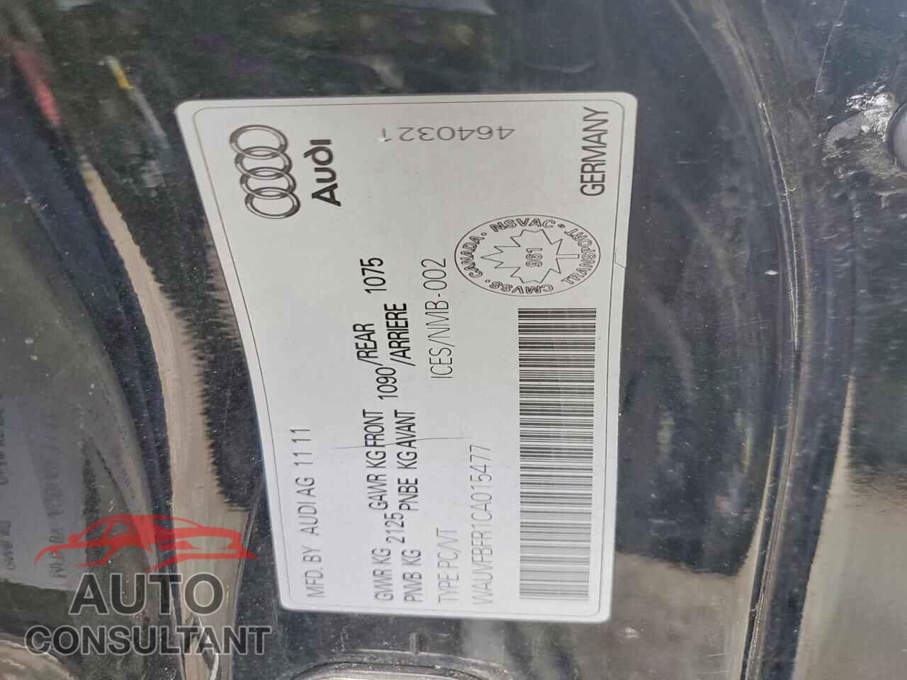 AUDI A5 2012 - WAUVFBFR1CA015477