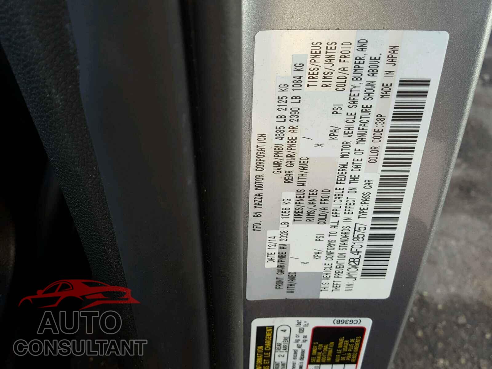 MAZDA 5 2015 - JM1CW2BL4F0185757