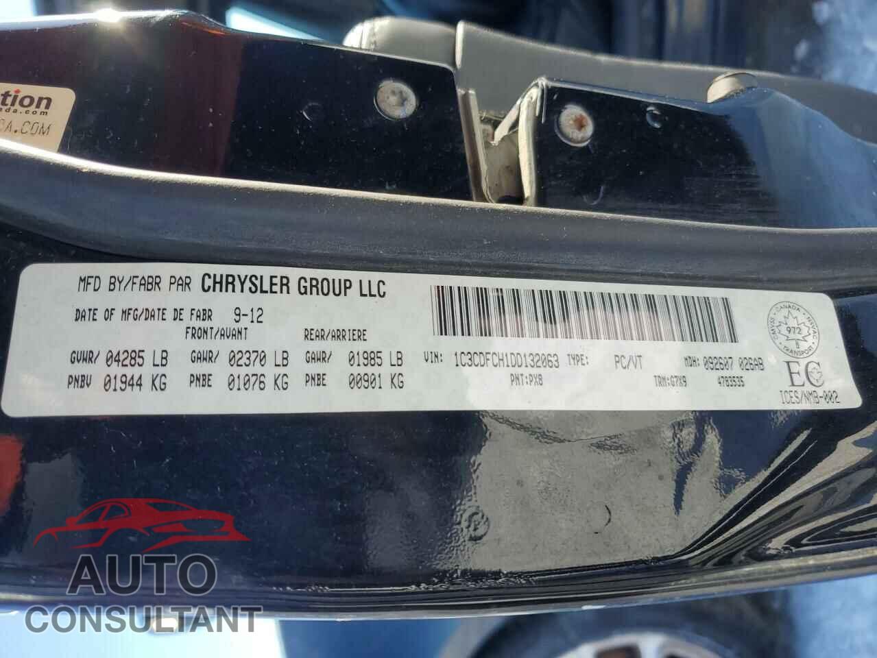 DODGE DART 2013 - 1C3CDFCH1DD132063