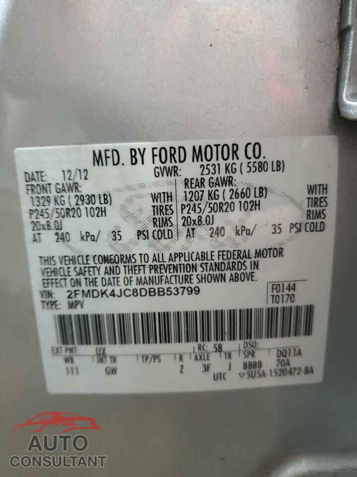 FORD EDGE 2013 - 2FMDK4JC8DBB53799