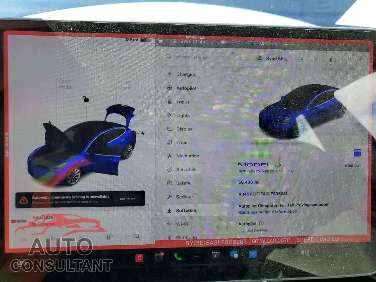 TESLA MODEL 3 2020 - 5YJ3E1EA3LF806281