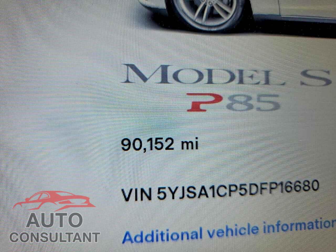 TESLA MODEL S 2013 - 5YJSA1CP5DFP16680