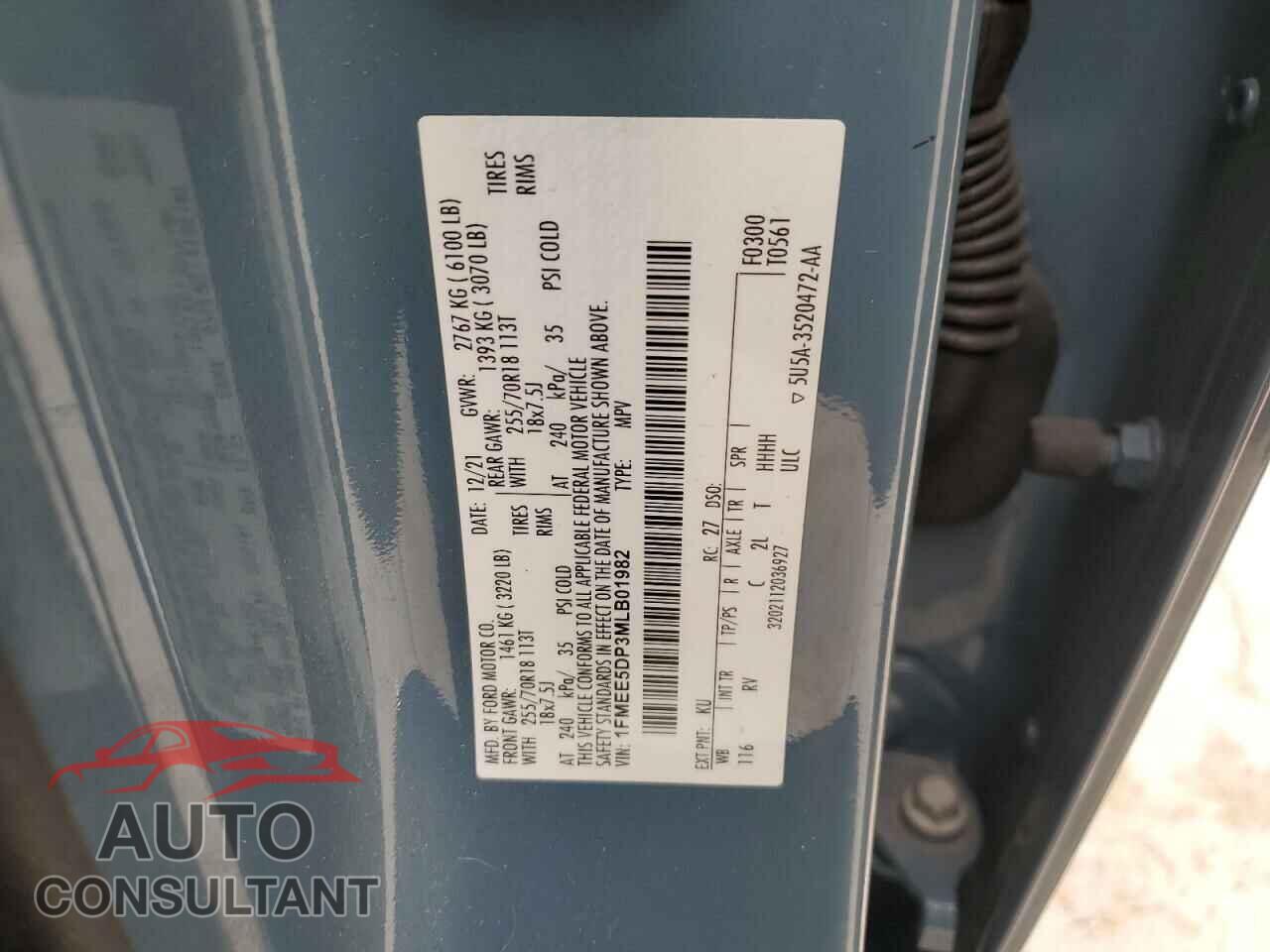FORD BRONCO 2021 - 1FMEE5DP3MLB01982