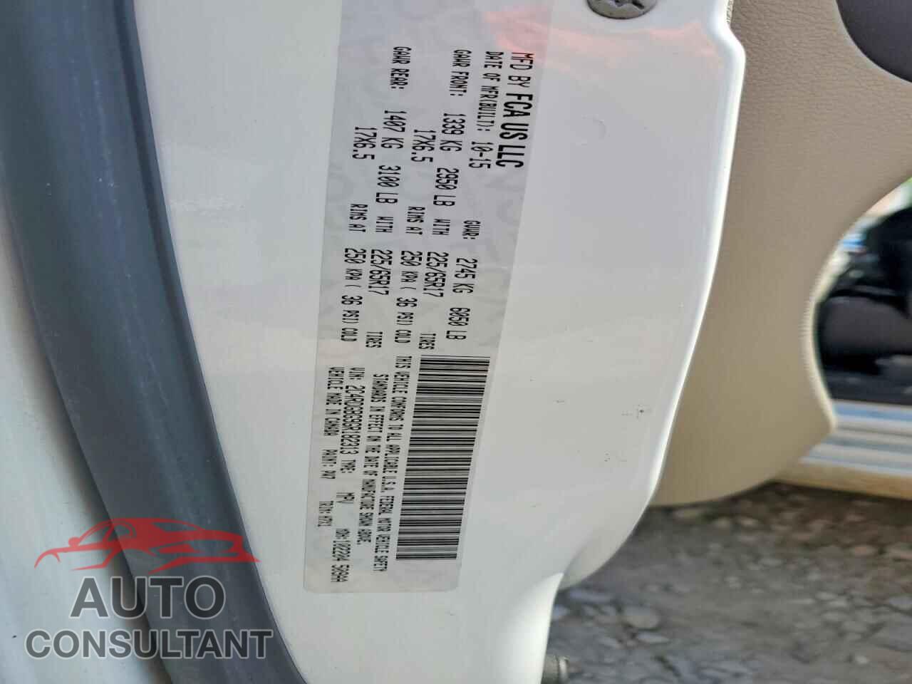 DODGE CARAVAN 2016 - 2C4RDGBG9GR182313
