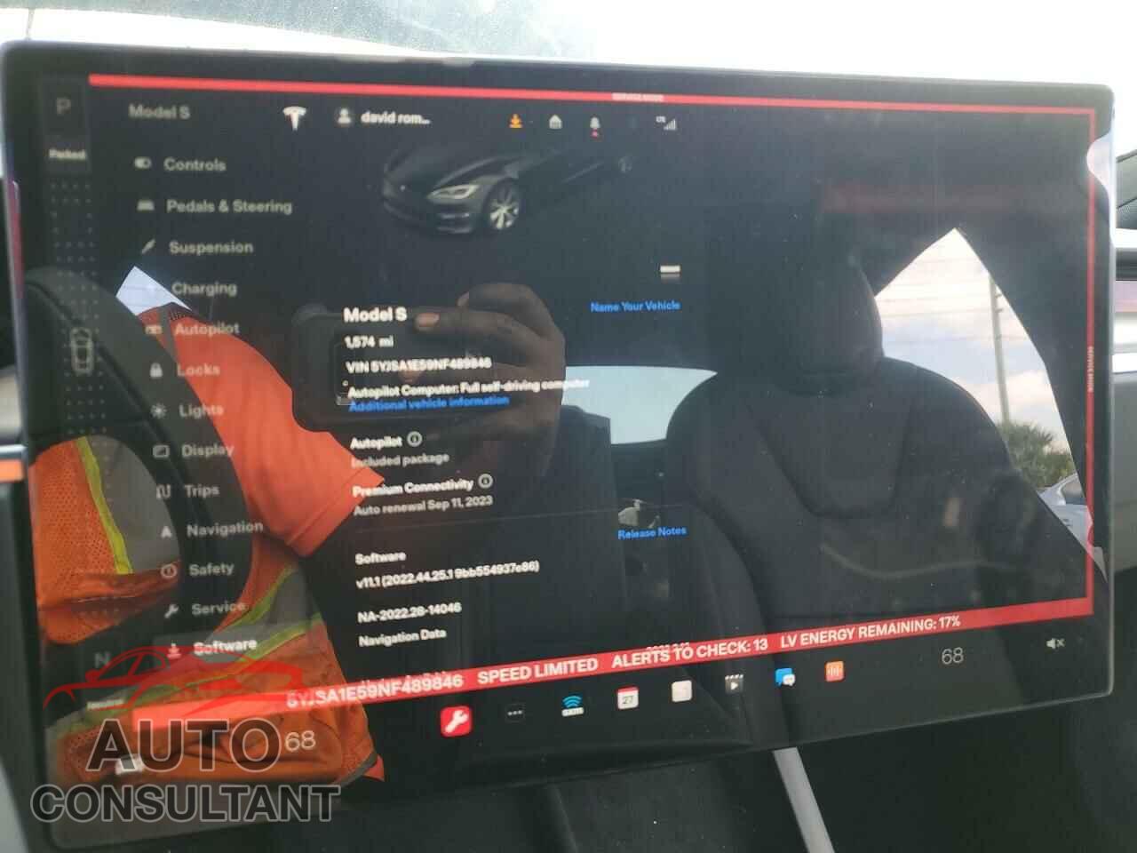 TESLA MODEL S 2022 - 5YJSA1E59NF489846