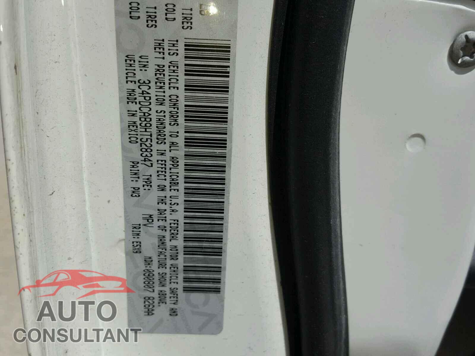DODGE JOURNEY SE 2017 - 3C4PDCAB9HT528347