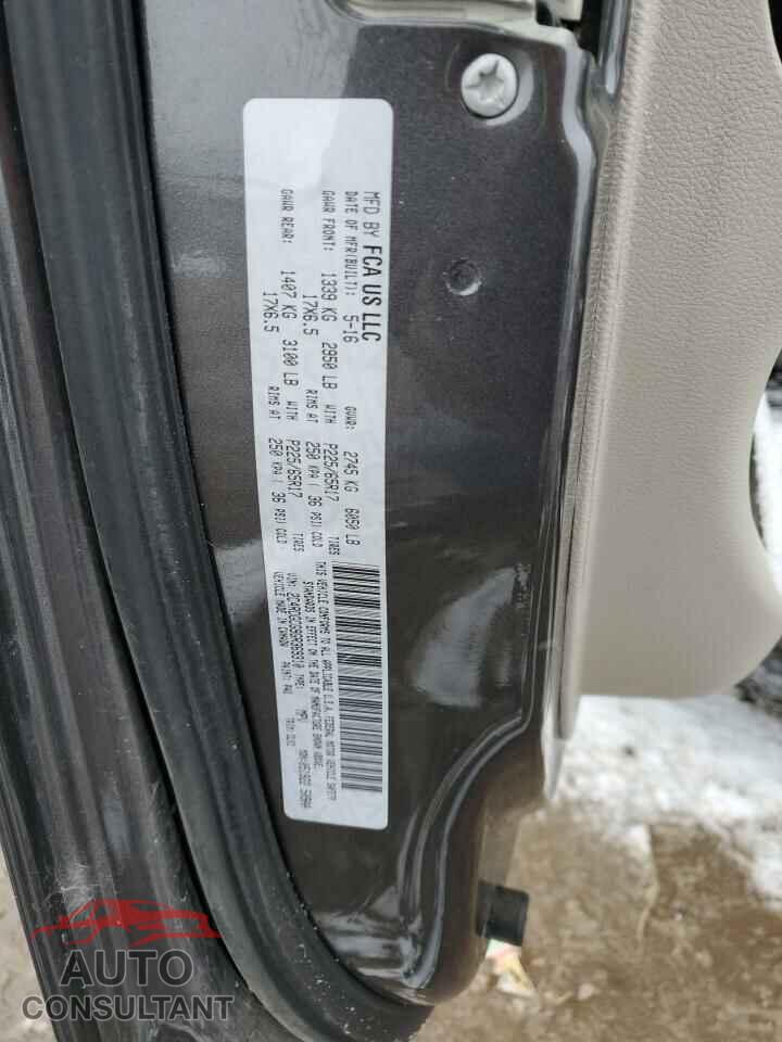 DODGE CARAVAN 2016 - 2C4RDGCG9GR369310