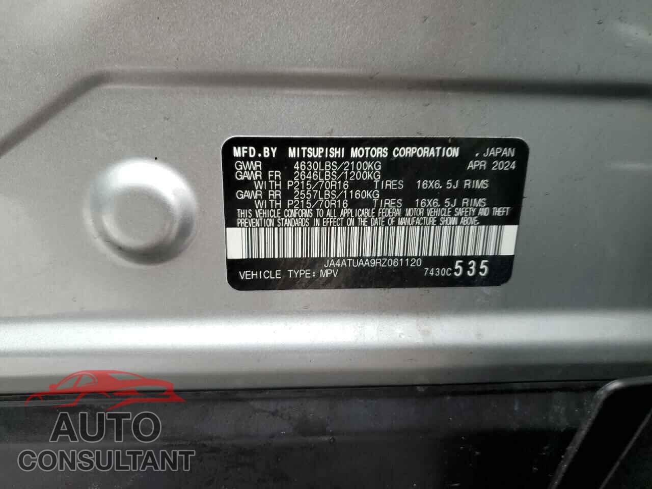 MITSUBISHI ECLIPSE 2024 - JA4ATUAA9RZ061120