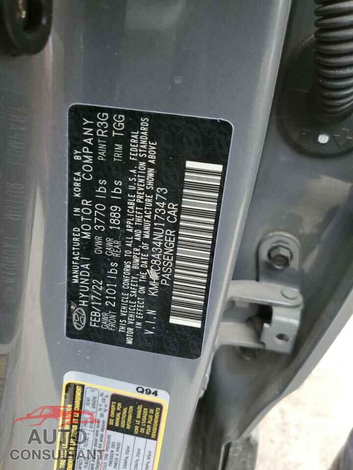 HYUNDAI VENUE 2022 - KMHRC8A34NU173473