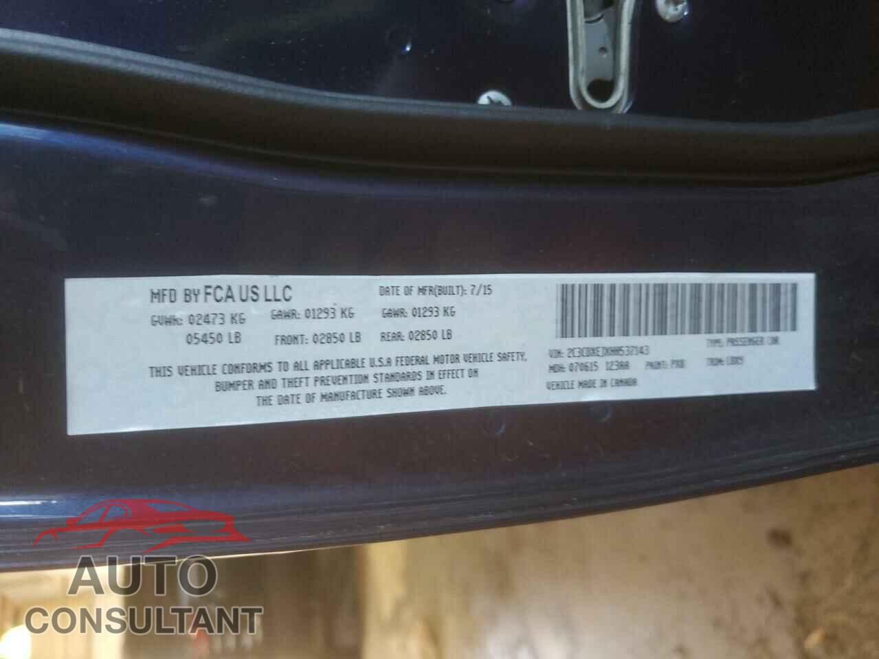 DODGE CHARGER 2016 - 2C3CDXGJ1GH321676