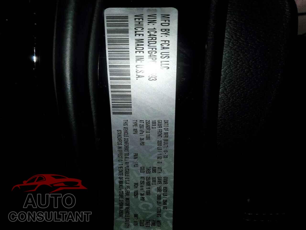 DODGE DURANGO 2023 - 1C4RDJFG4PC717693