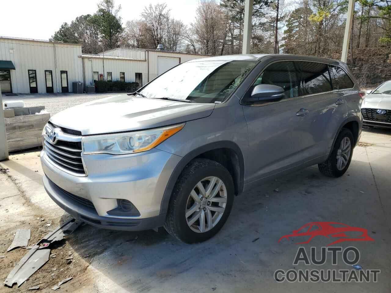 TOYOTA HIGHLANDER 2014 - 5TDZKRFH7ES009107