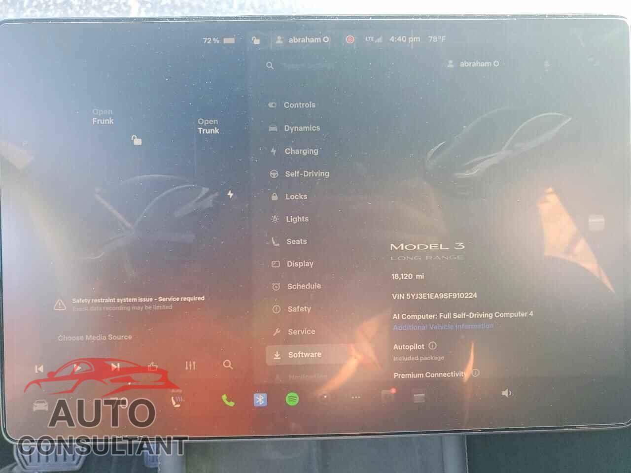 TESLA MODEL 3 2025 - 5YJ3E1EA9SF910224