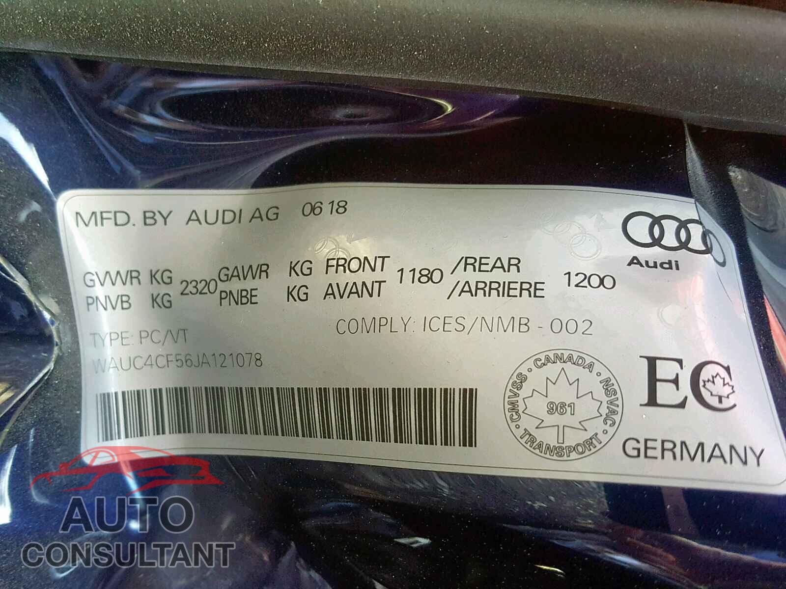 AUDI S5/RS5 2018 - WAUC4CF56JA121078