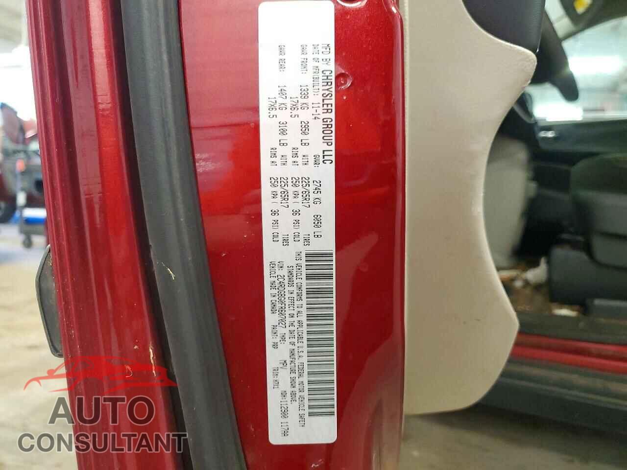 DODGE CARAVAN 2015 - 2C4RDGBG0FR607027