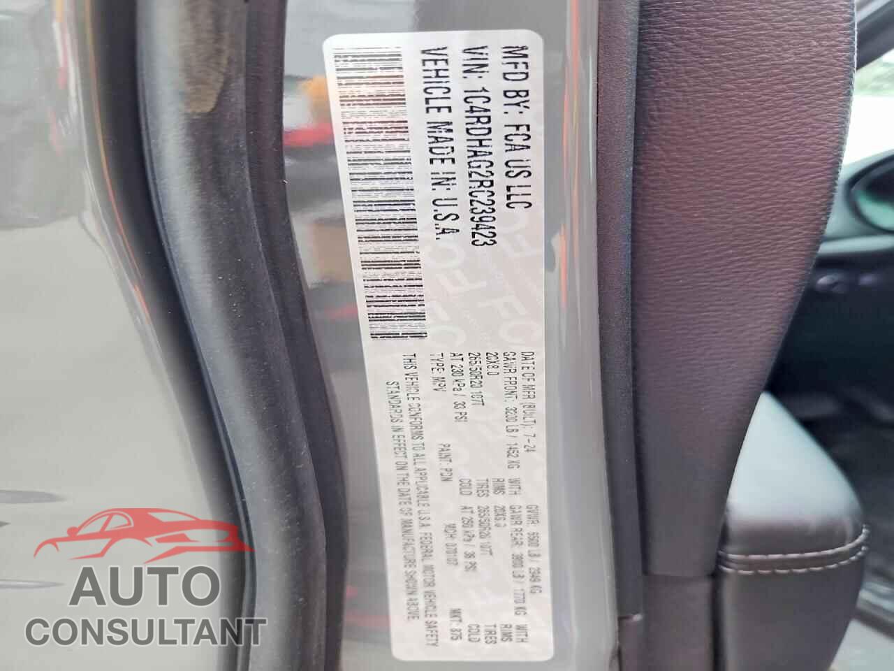 DODGE DURANGO 2024 - 1C4RDHAG2RC239423