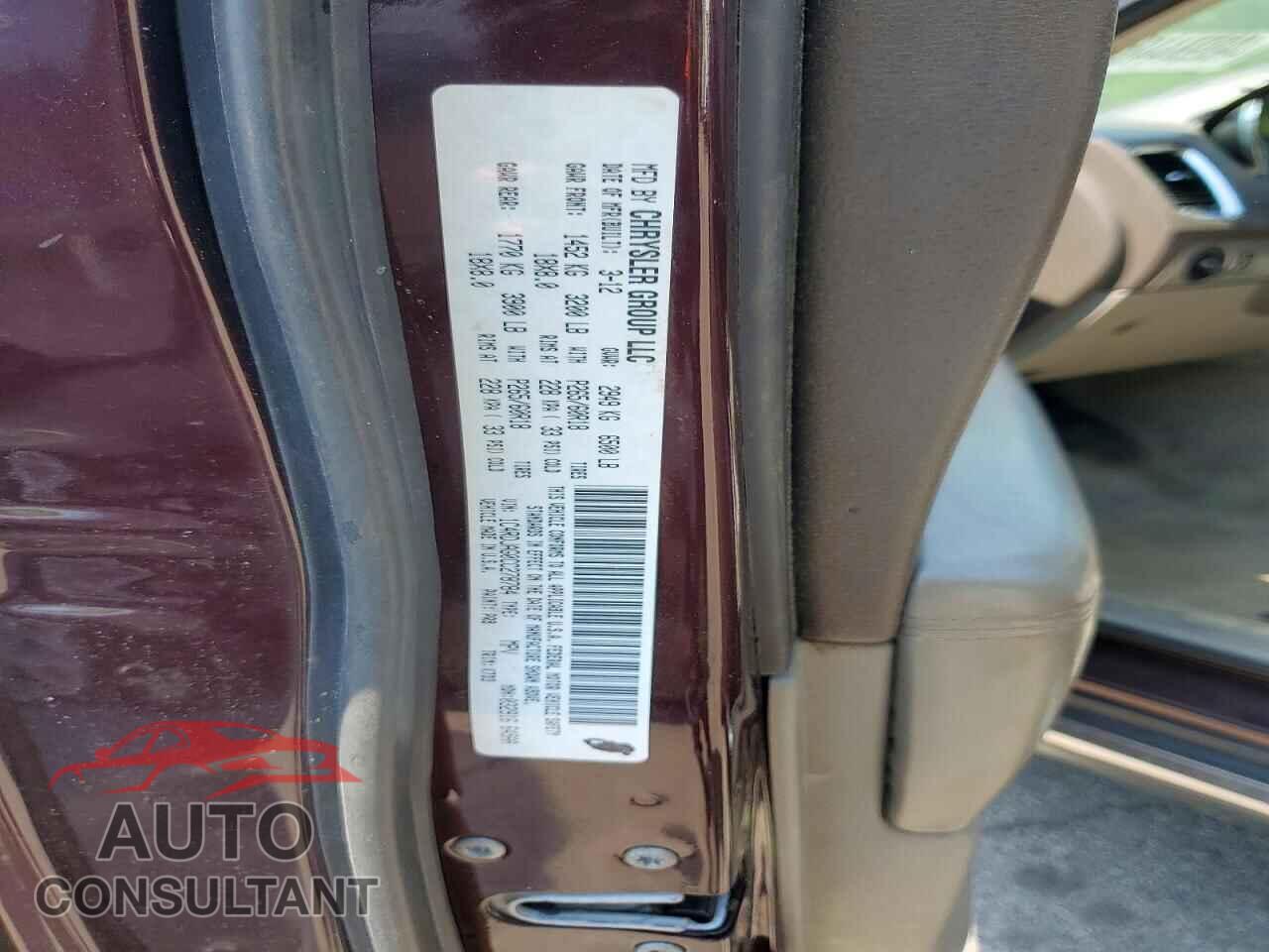 DODGE DURANGO 2012 - 1C4RDJAG0CC278784