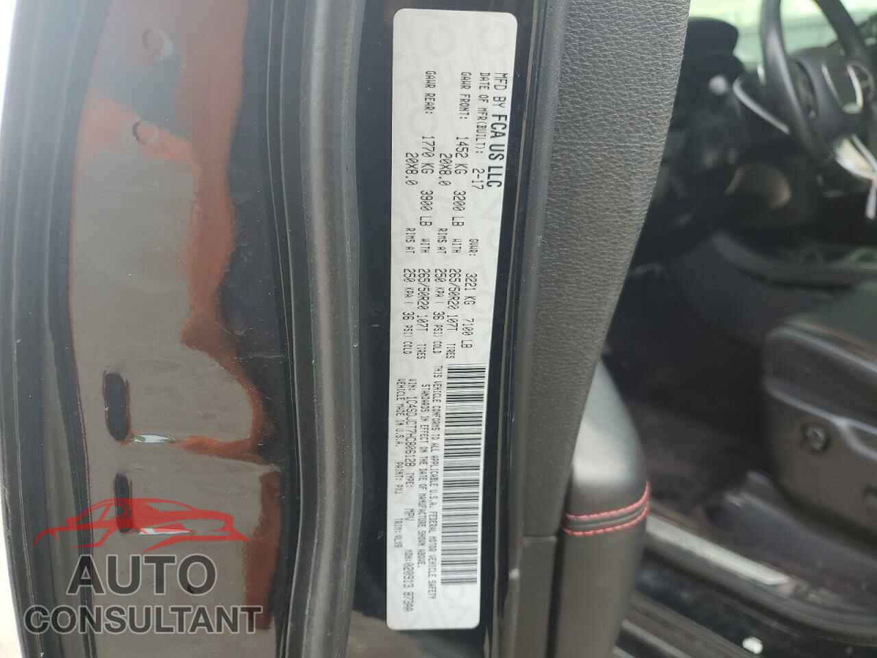 DODGE DURANGO 2017 - 1C4SDJCT7HC806128