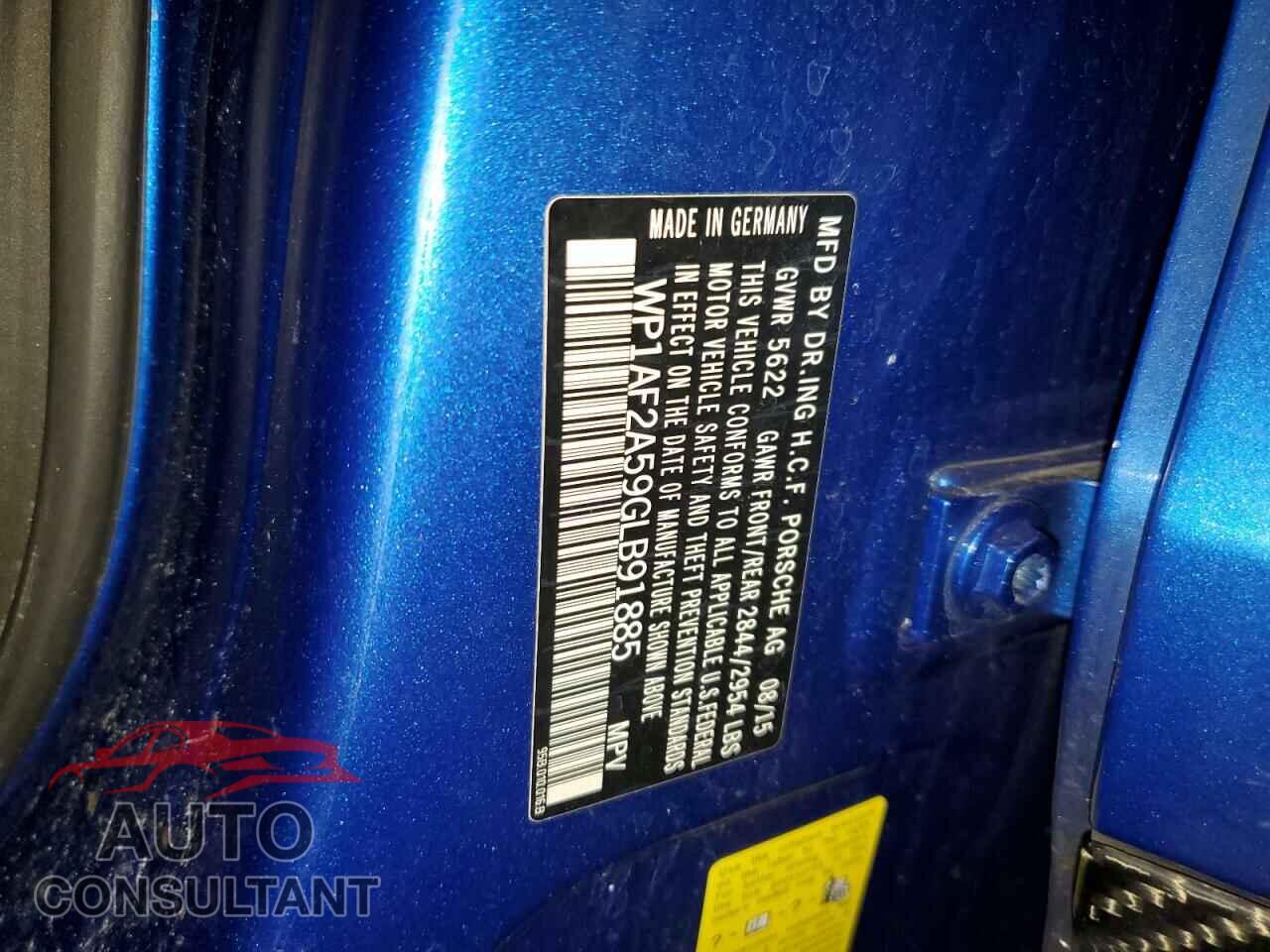 PORSCHE MACAN 2016 - WP1AF2A59GLB91885