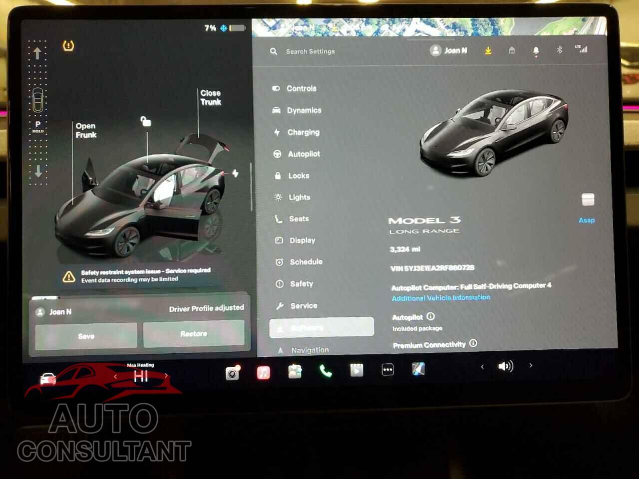 TESLA MODEL 3 2024 - 5YJ3E1EA2RF860728