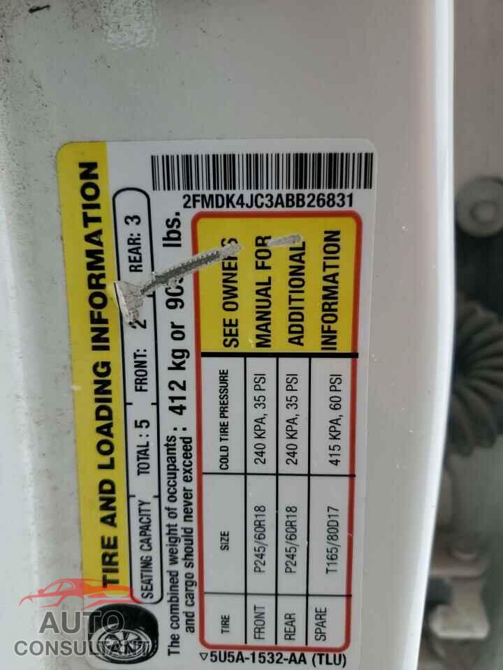 FORD EDGE 2010 - 2FMDK4JC3ABB26831