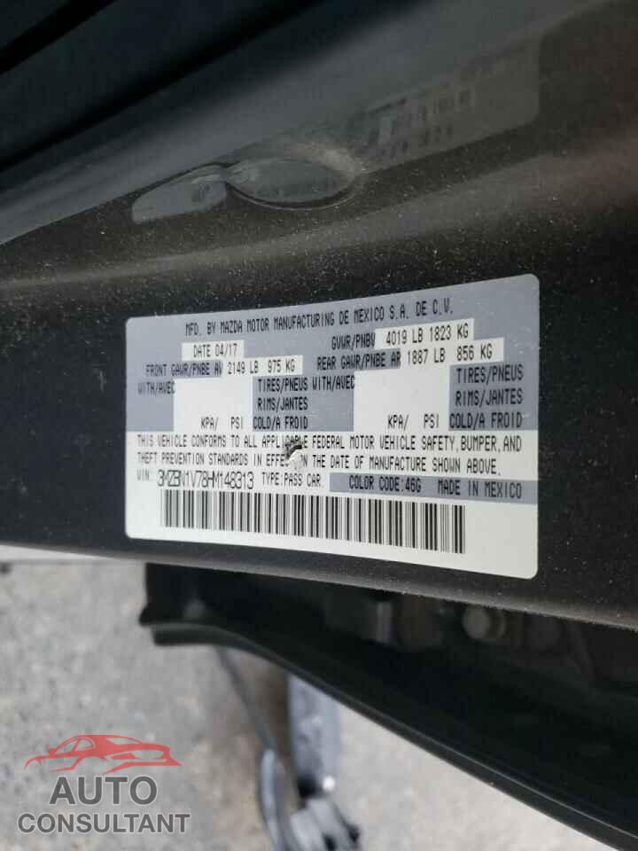 MAZDA 3 2017 - 3MZBN1V78HM148313