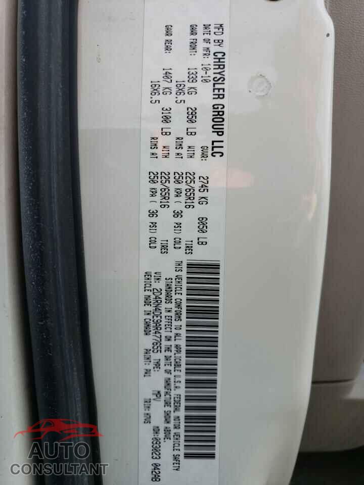 DODGE CARAVAN 2010 - 2D4RN4DE9AR477655