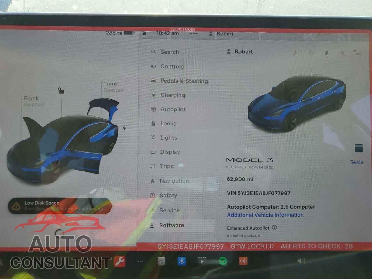 TESLA MODEL 3 2018 - 5YJ3E1EA8JF077997