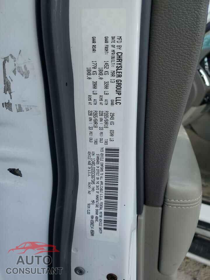 DODGE DURANGO 2013 - 1C4RDJDG5DC667305