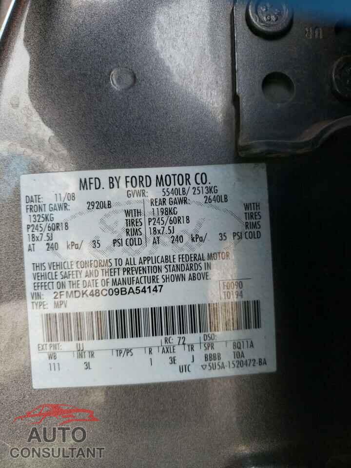 FORD EDGE 2009 - 2FMDK48C09BA54147