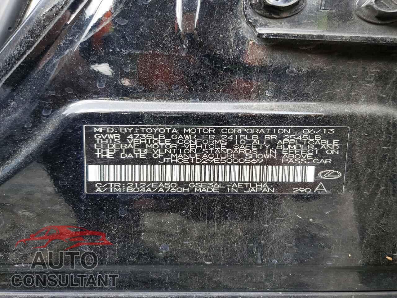 LEXUS IS 2014 - JTHCE1D29E5000569