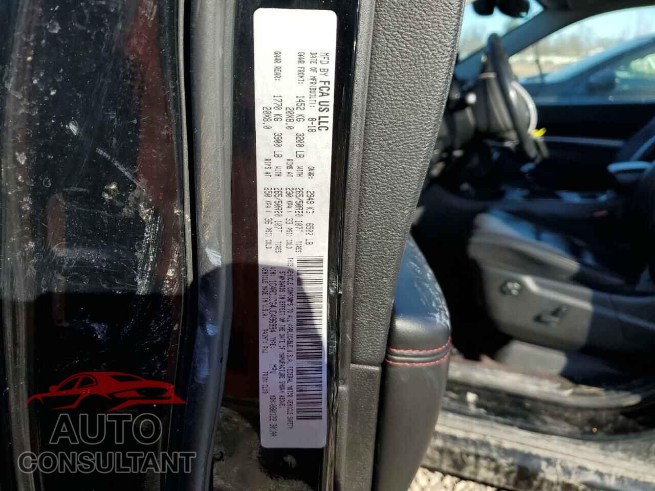DODGE DURANGO 2018 - 1C4RDJDG4JC496994