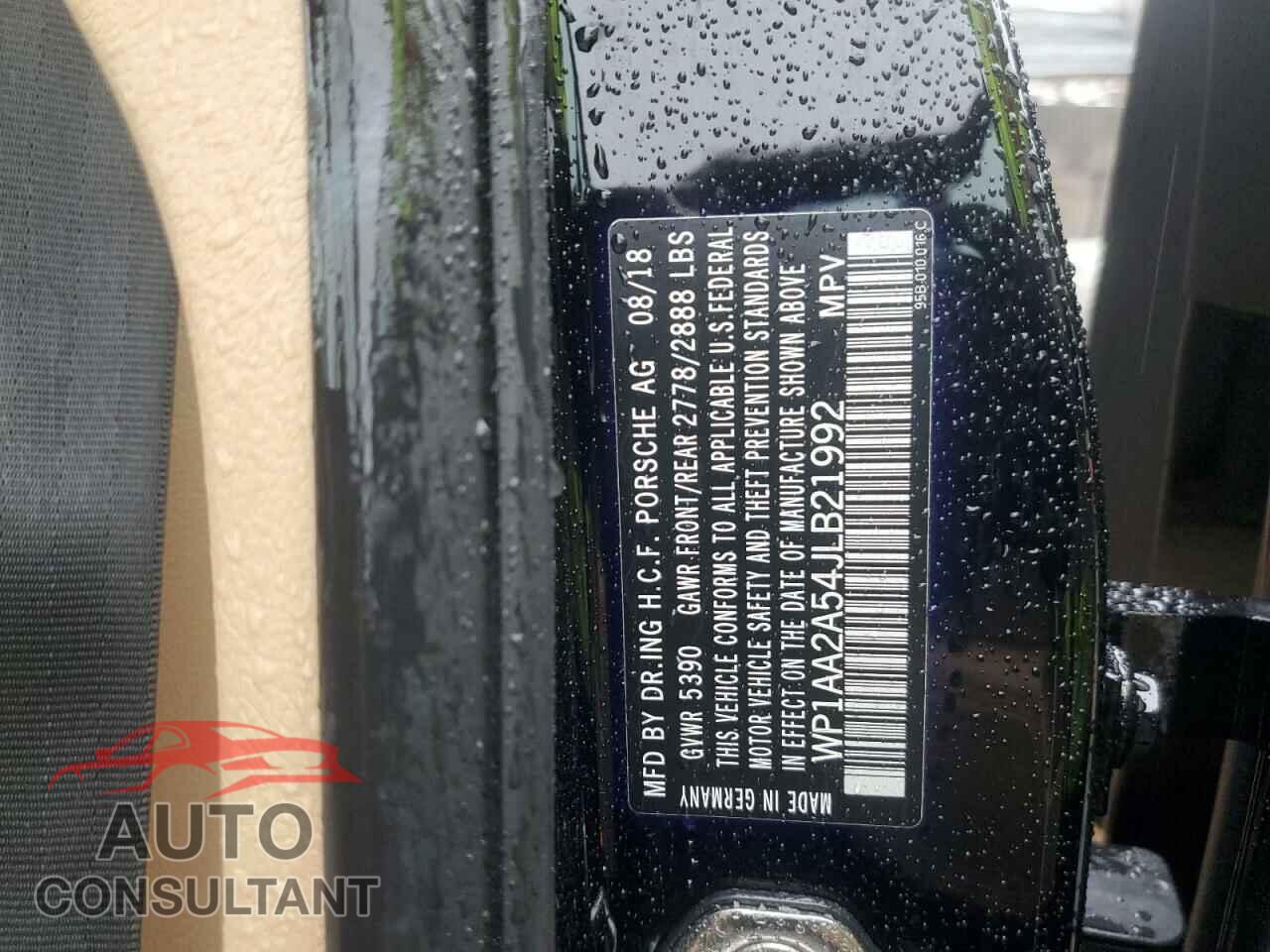 PORSCHE MACAN 2018 - WP1AA2A54JLB21992