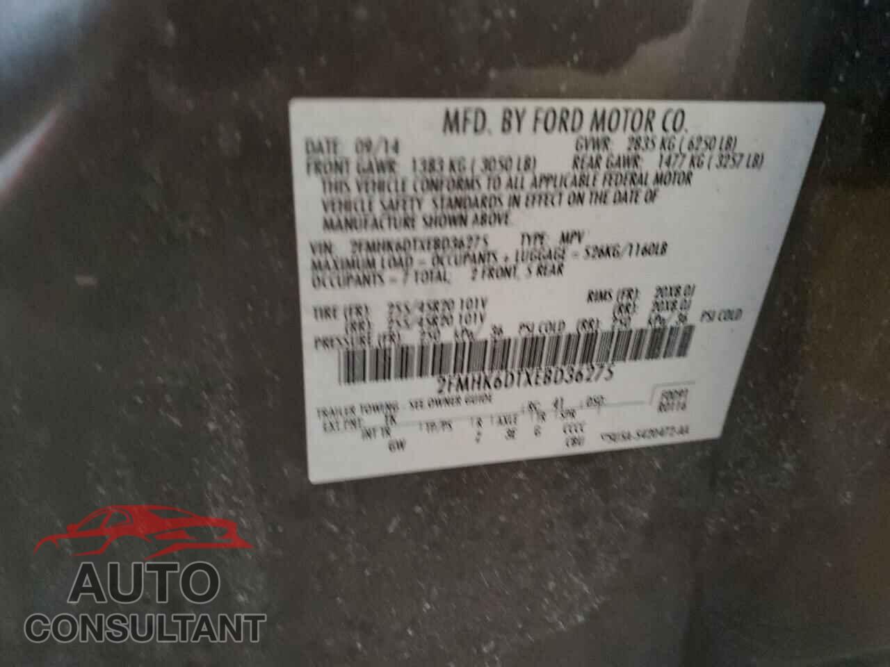 FORD FLEX 2014 - 2FMHK6DTXEBD36275