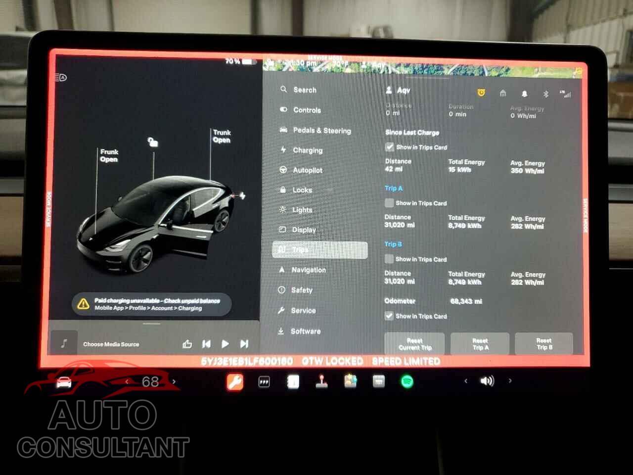 TESLA MODEL 3 2020 - 5YJ3E1EB1LF600160