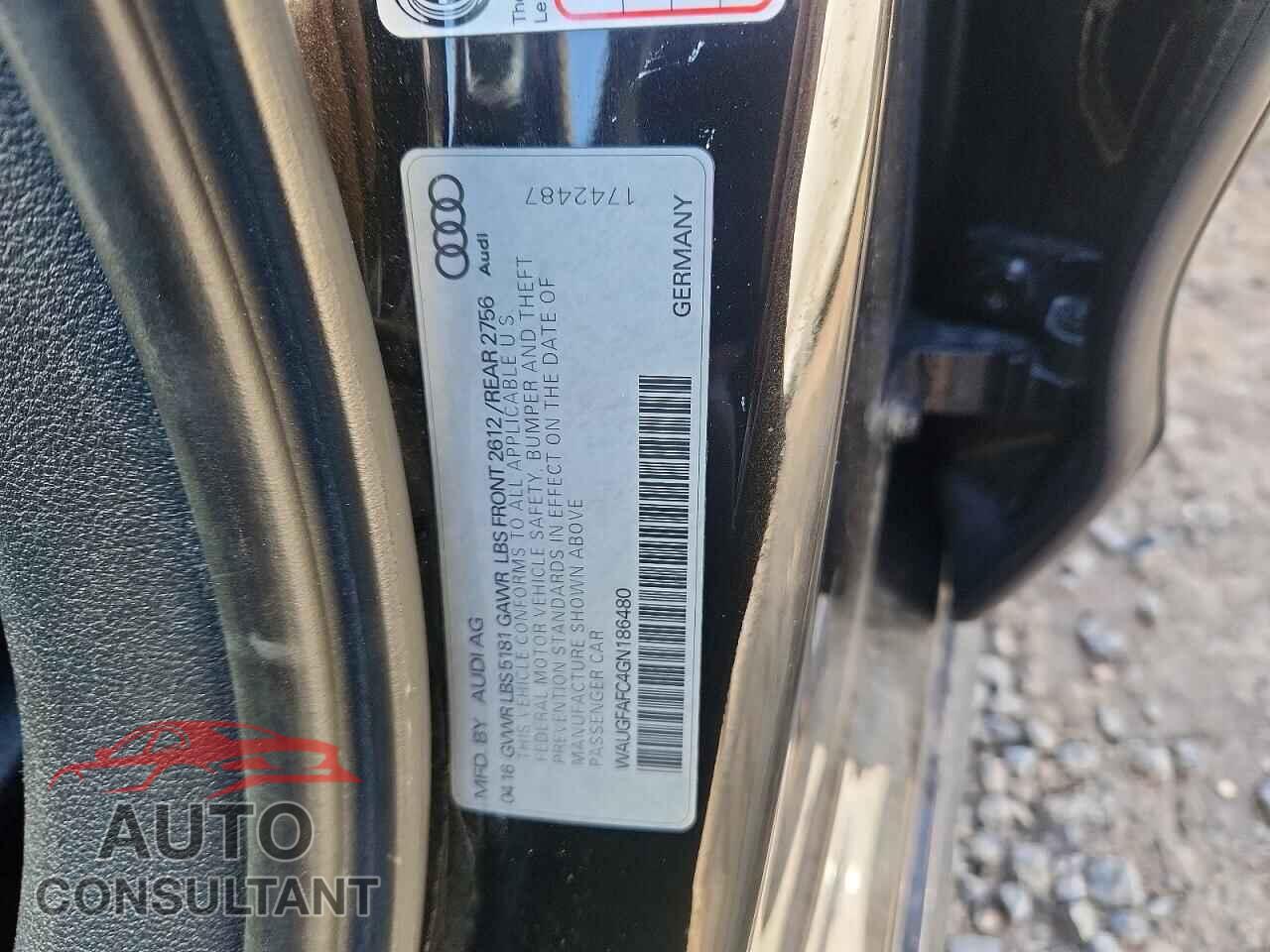 AUDI A6 2016 - WAUGFAFC4GN186480